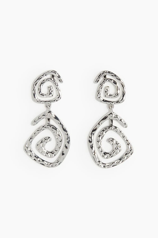 Swirl-shaped Pendant Earrings