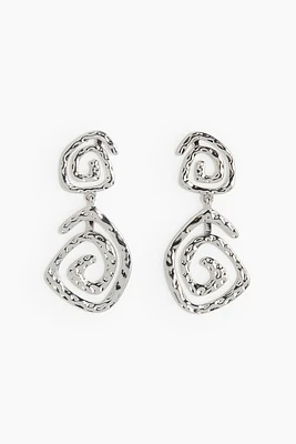Swirl-shaped Pendant Earrings