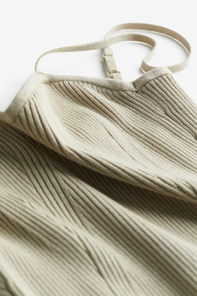 Rib-knit Slip Dress