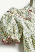 Floral-patterned Cotton Dress