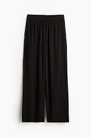 Wide-cut Pull-on Pants