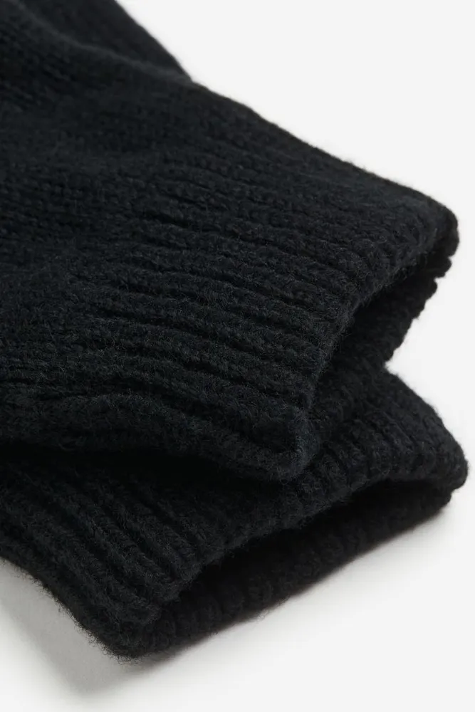 Wool-blend Knit Gloves