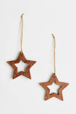 2-pack Wooden Ornaments
