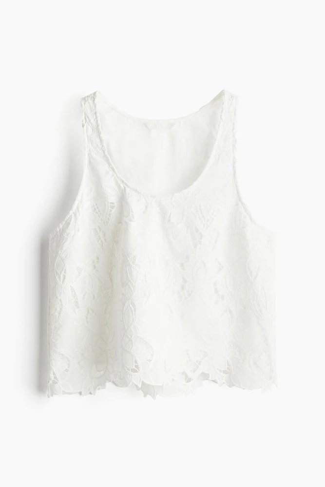 Eyelet Embroidery Tank Top