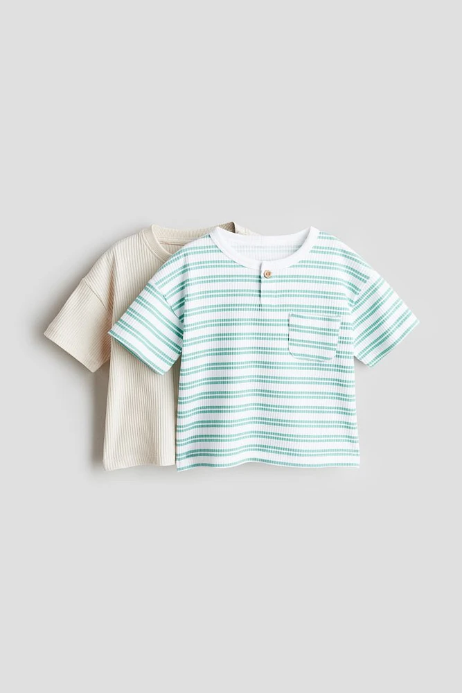 2-pack Ribbed Jersey Shirts