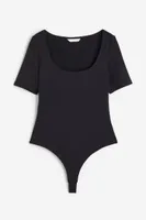 Short-sleeved Thong Bodysuit