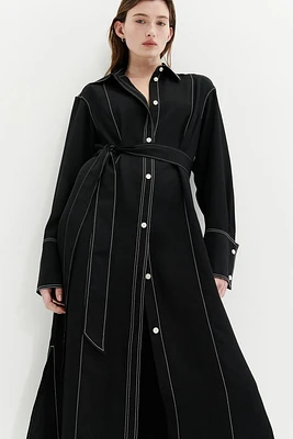 Tie-belt Shirt Dress