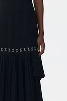 Asymmetric Dress with Layered Skirt