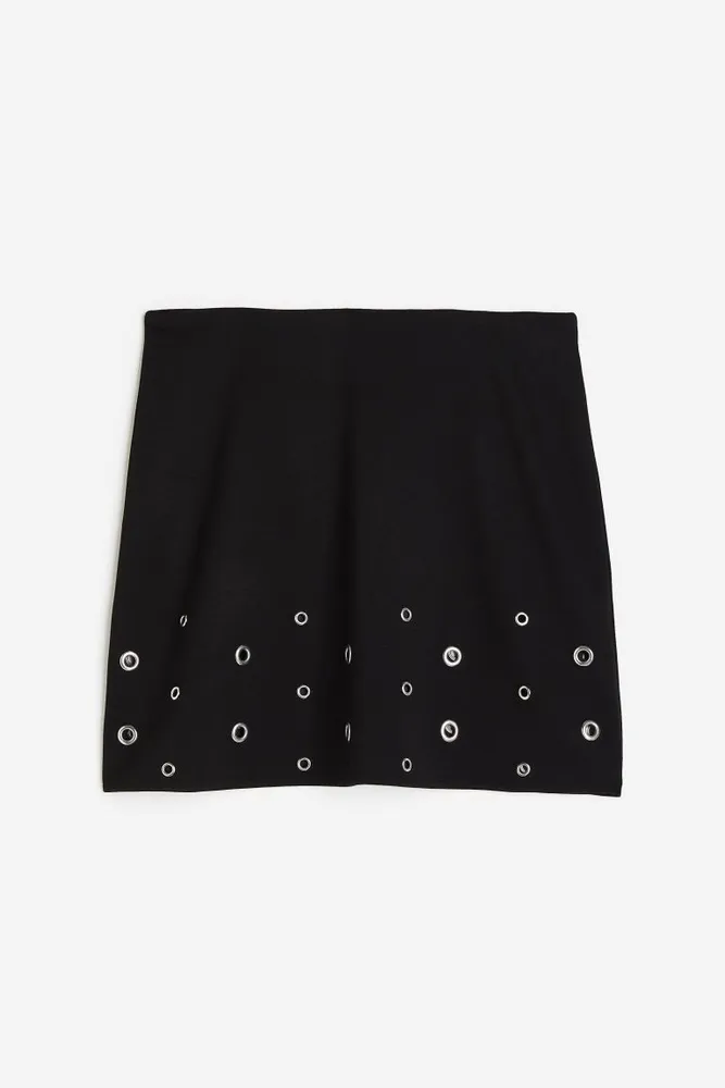 Grommet-detail Skirt