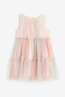 Ruffle-trimmed Tulle Dress