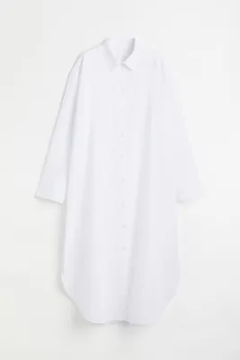 Calf-length Shirt Dress