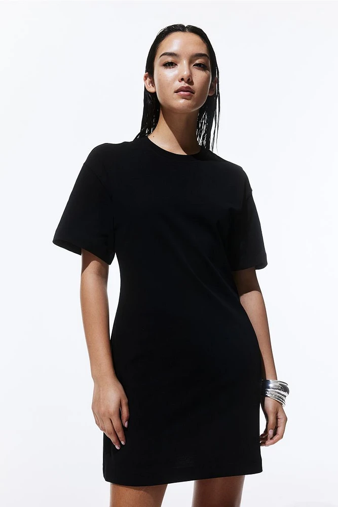 Defined-waist T-shirt Dress