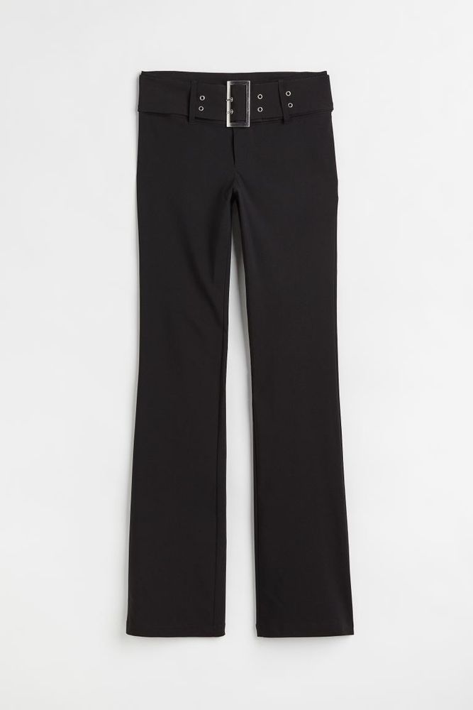 Flared Pants with Belt