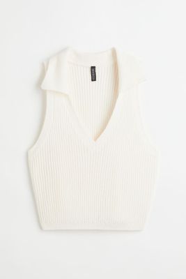 H&M+ Knit Sweater Vest with Collar