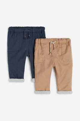 2-pack Fully Lined Cotton Pants