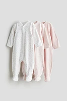 3-pack Pajama Jumpsuits with Covered Feet