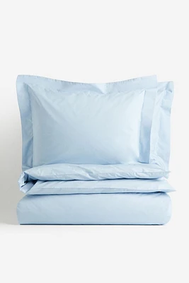 King/Queen Cotton Percale Duvet Cover Set