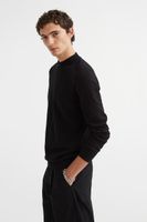 Slim Fit Fine-knit Mock Turtleneck Sweater