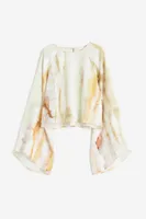 Trumpet-sleeved Blouse