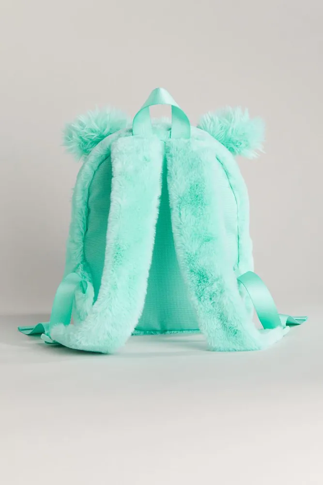 Appliquéd Fluffy Backpack