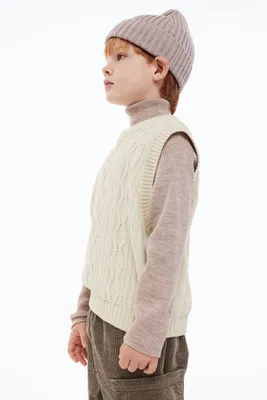 Cable-knit Cotton Sweater Vest
