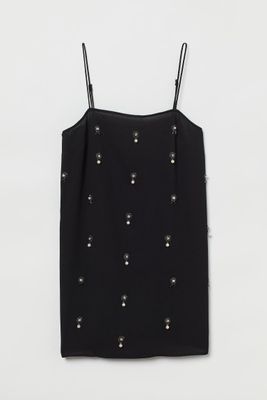 H&M+ Appliquéd Slip Dress