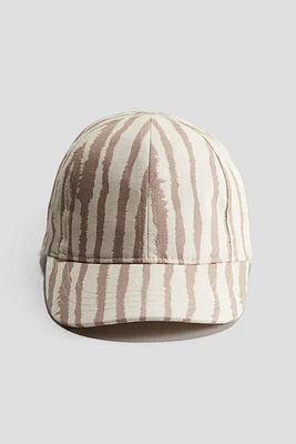 Patterned Linen-blend Cap