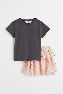 H&M 2-piece Top and Flared Leggings Set
