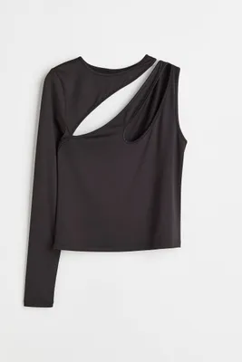 One-shoulder Cut-out Top