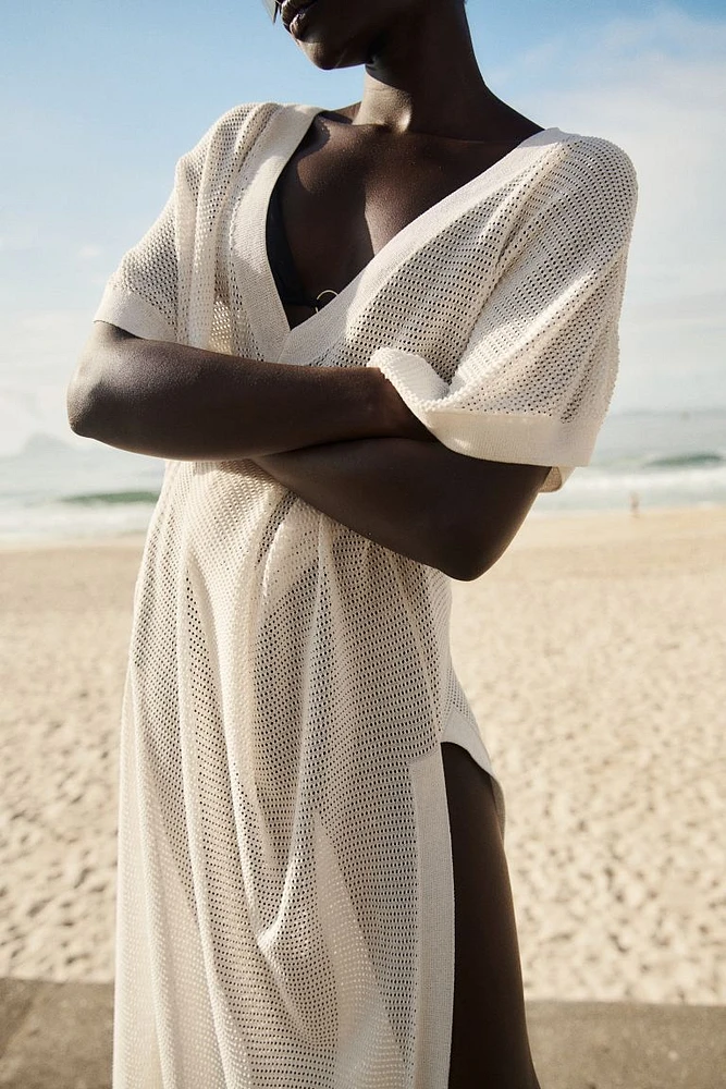 Vestido playero de malla