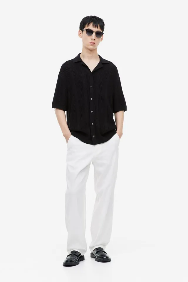 Regular Fit Textured-knit Resort Shirt