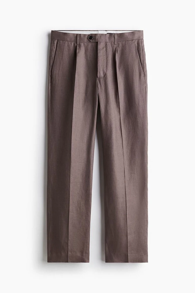 Relaxed Fit Linen Suit Pants