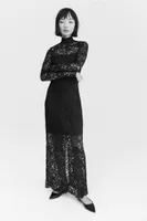 Stand-up Collar Lace Dress