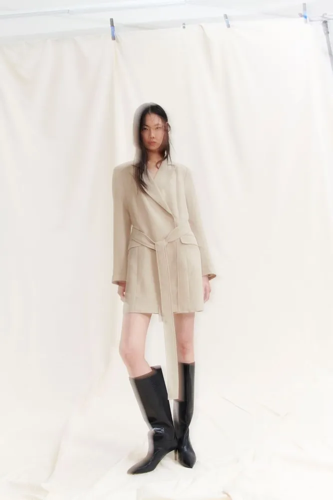 Tie-belt Jacket Dress