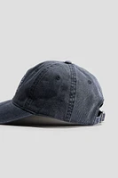 Cotton Twill Cap with Embroidered Motif