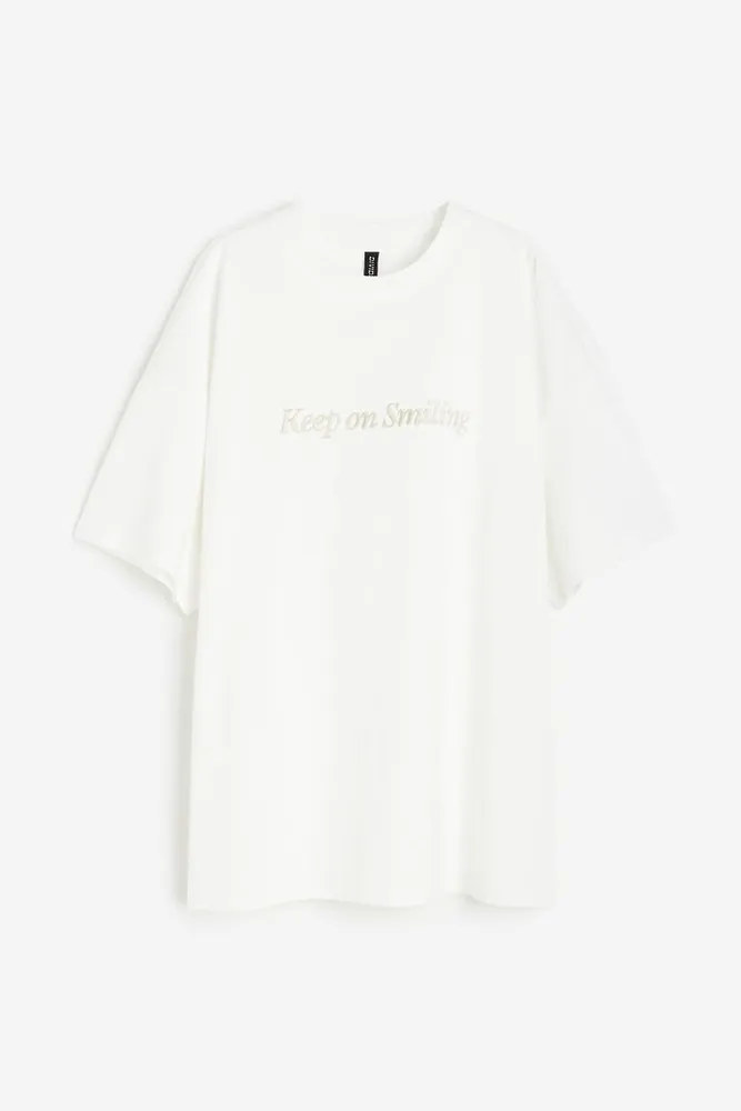 H&M Oversized Motif-detail T-shirt