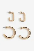 2 Pairs Hoop Earrings