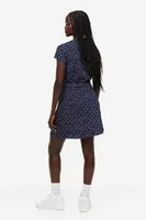 Crêped Wrap-front Dress