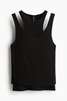 Double-layered Ribbed Tank Top