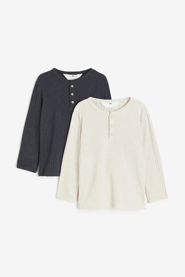 H&M Waffle-knit Henley Shirt