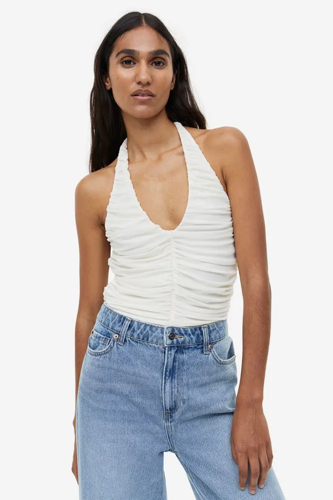 Draped Halterneck Bodysuit