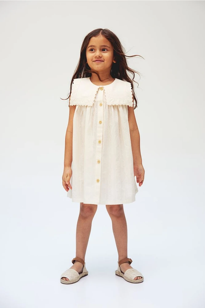 Cotton Dress with Collar