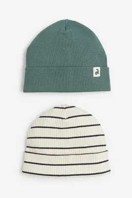 2-pack Ribbed Beanies