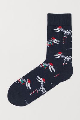Jacquard-knit Socks