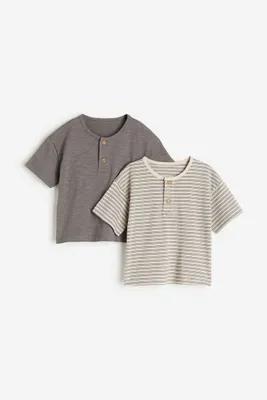 2-pack Cotton Henley Shirts
