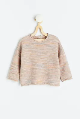 Purl-knit Cotton Sweater