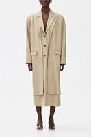 Wool-blend Double-layered Coat