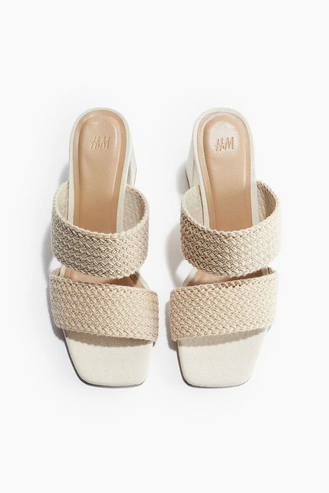 Braided Sandals with Heel