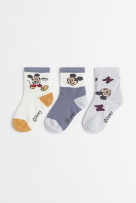 3-pack motif-detail socks