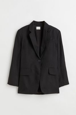 Oversized Linen-blend Jacket
